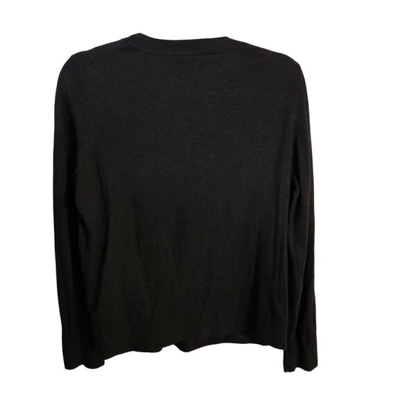 Quince Lightweight Cotton Cashmere V Neck Sweater Mocha Heather Size M - Picture 3 of 10